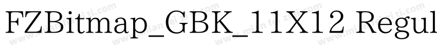 FZBitmap_GBK_11X12 Regular字体转换